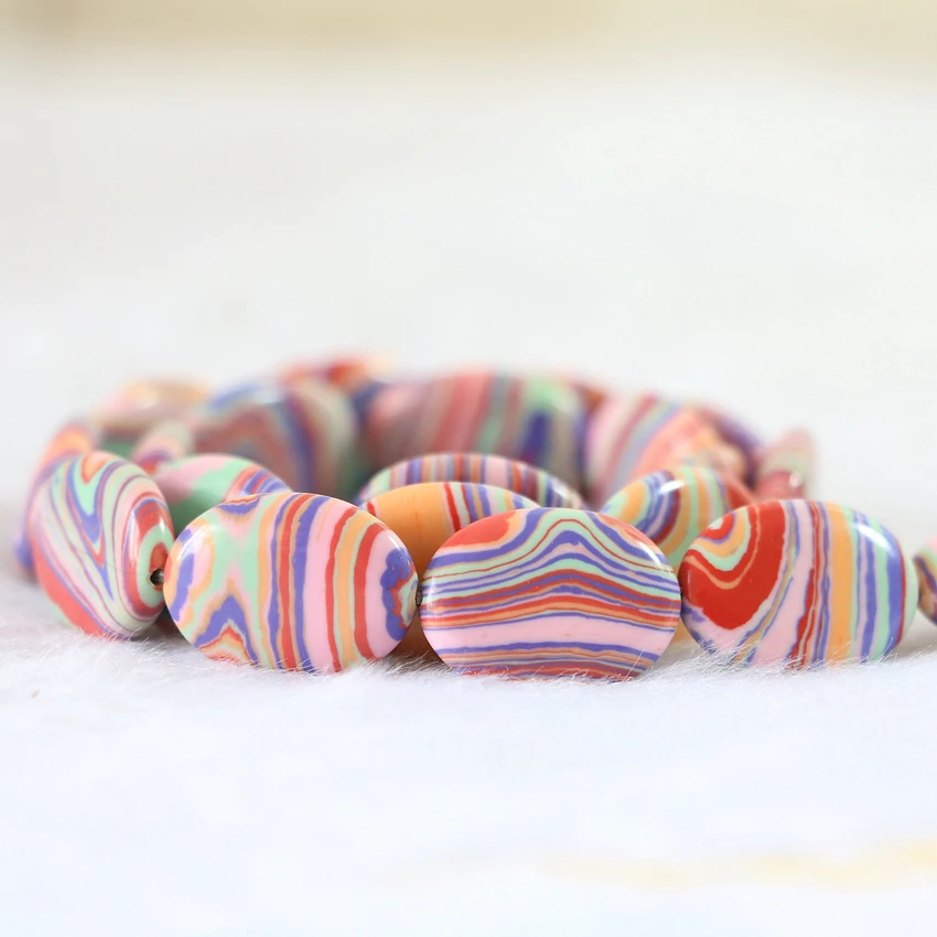 Синтетический Малахит Камень разноцветные розовые полоски калейт 4 формы