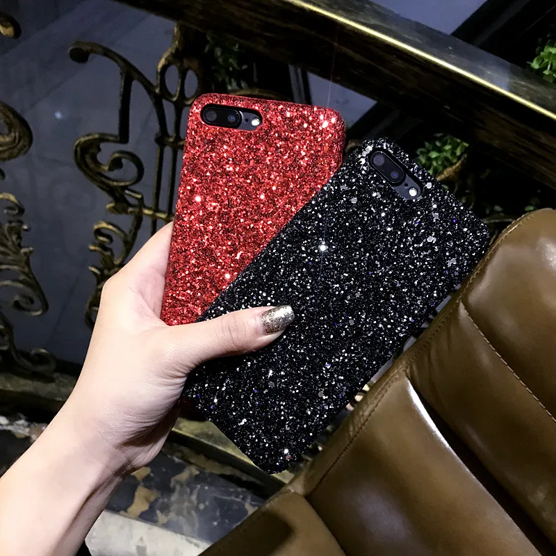 Жесткий чехол Ayeena с блестками и для iPhone X 7 7Plus Блестящий Защитный Kilifi 6 6S 8 8Plus XR XS