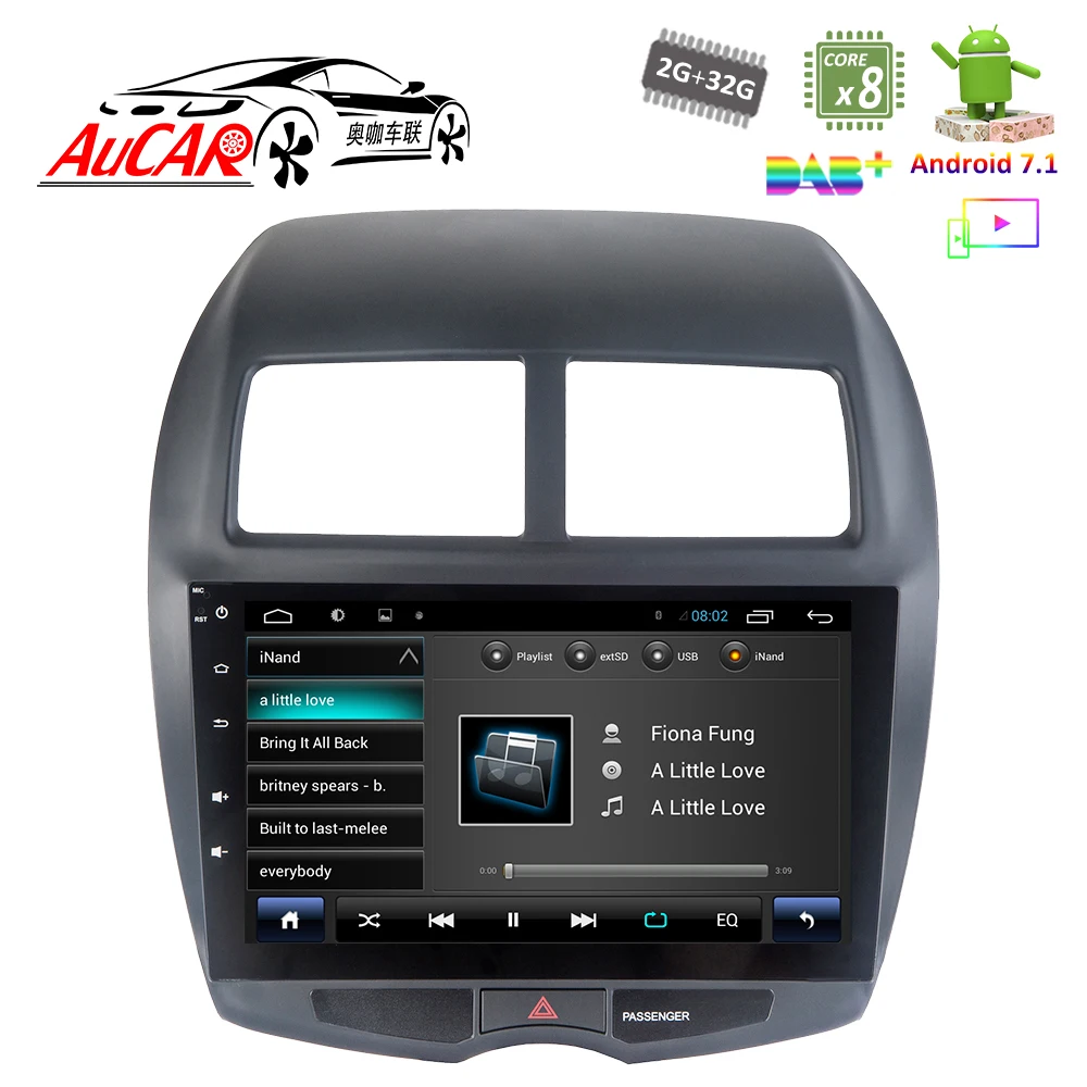 Android 7 1 10 "Автомобильный dvd-плеер GPS навигационная система для Peugeot 4008 2012 2013 1024*600