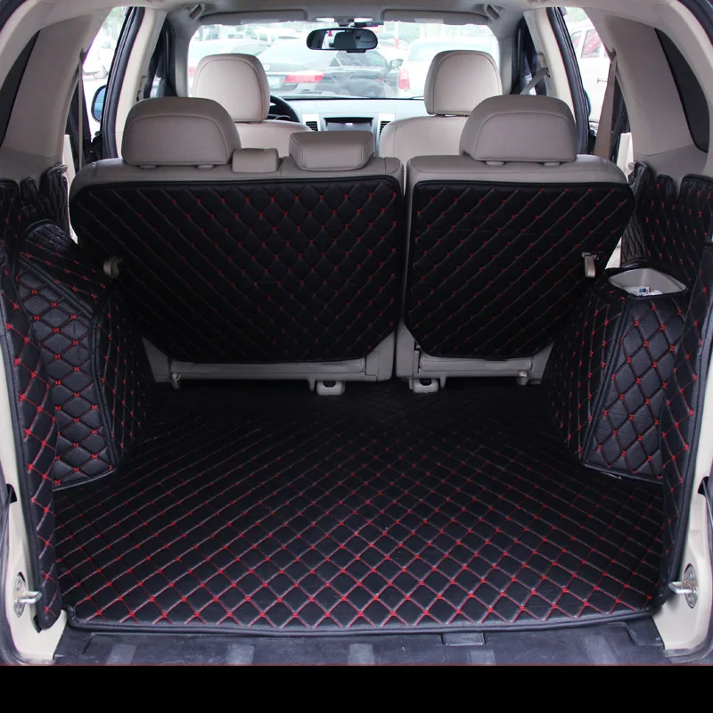 Волокна кожи багажник автомобиля коврик для mitsubishi outlander 2006 2007 2008 2009 2010 2011 2012 2013 2nd generation автомобильные аксессуары