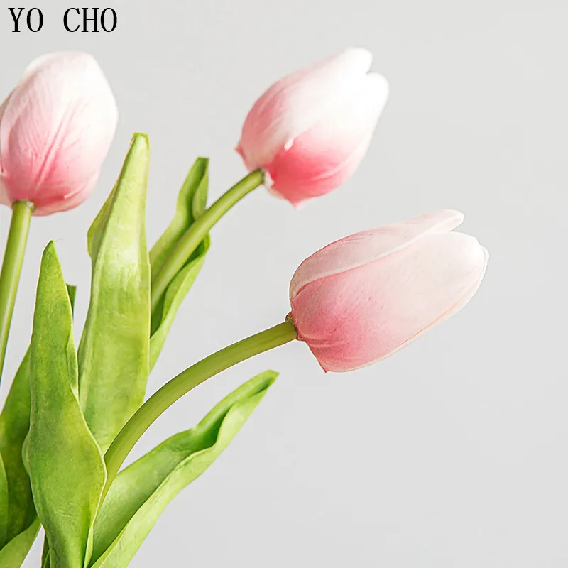 YO CHO 31 шт./лот дешевые тюльпаны Искусственные цветы растения для дня рождения