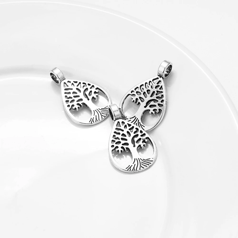 10pcs/lot 21*32mm Charm Drip Tree of Life Jewelry Accessories Necklace Pendant Bracelet | Украшения и аксессуары