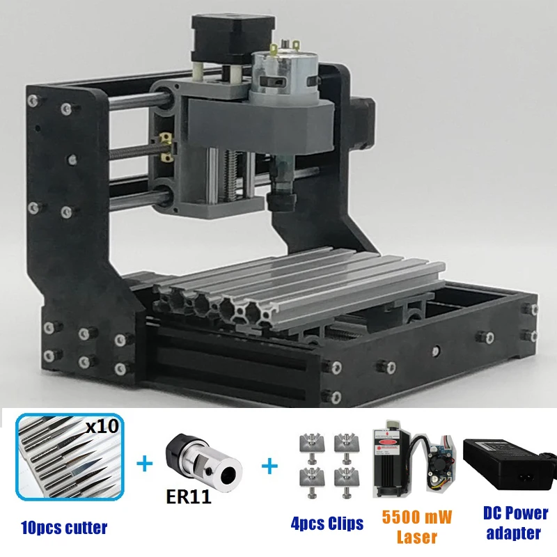 Лазерный гравировальный станок с ЧПУ 1610PRO мини лазерный гравер ER11 шпиндель