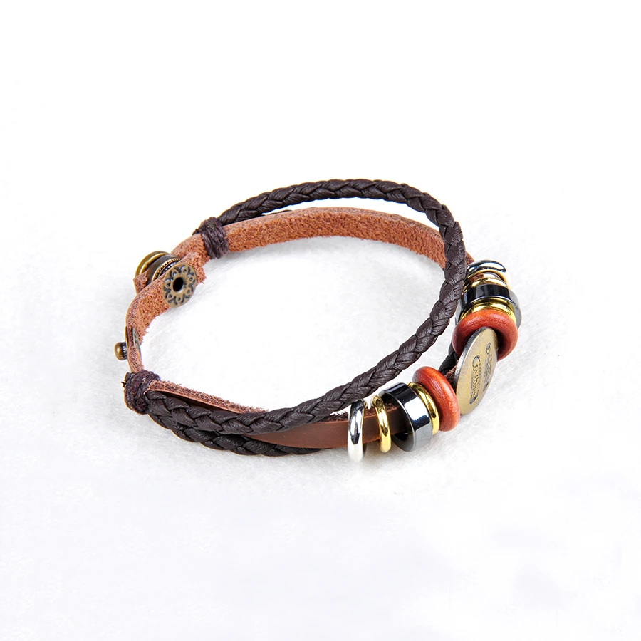 Boho Leather Snap Button Bracelets for Women Beads Stones Braclet &amp Bangles Female Wrap Wrist Watch Wristbands Jewelry | Украшения и