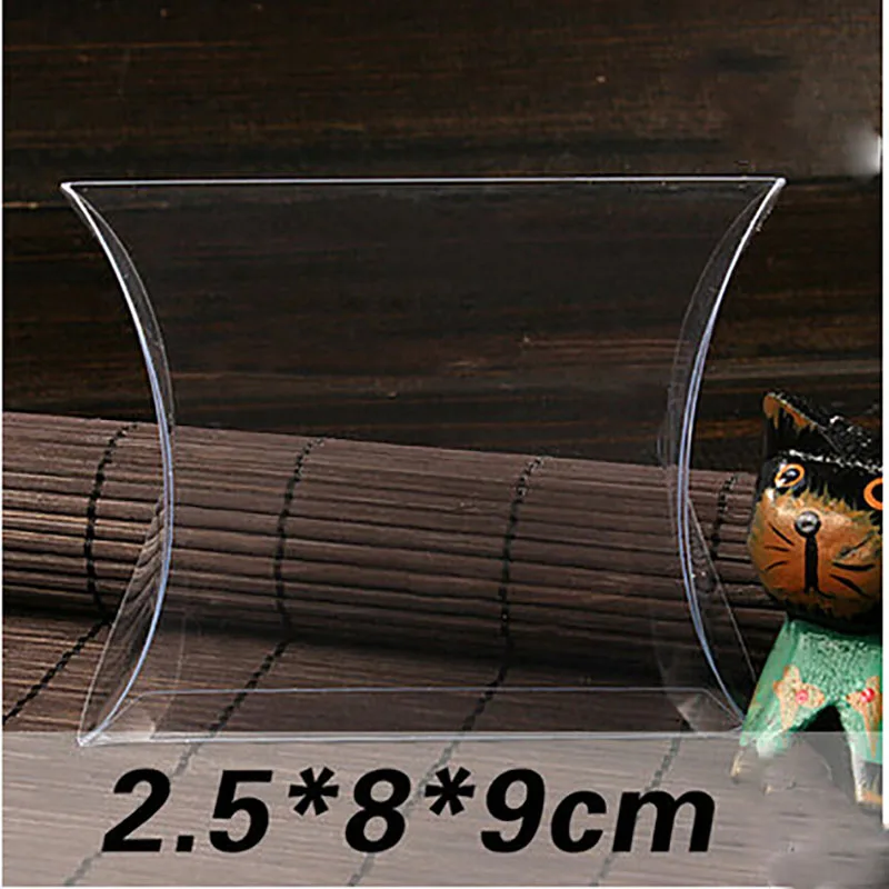 100 шт прозрачные ПВХ коробки для подушек свадьбы/детский душ/Свадебная