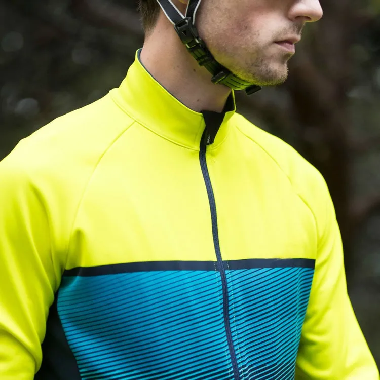 2019 зимняя термо флисовая Мужская велосипедная одежда с длинным рукавом для