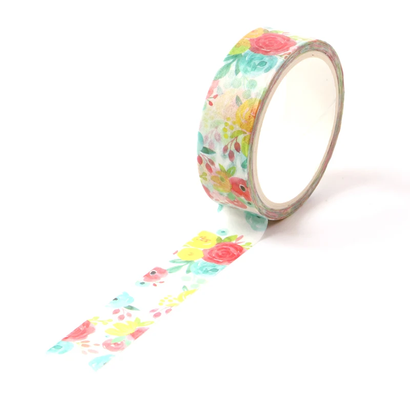 1 Маскировочная лента Washi цветные бумажные Маскировочные ленты с цветами