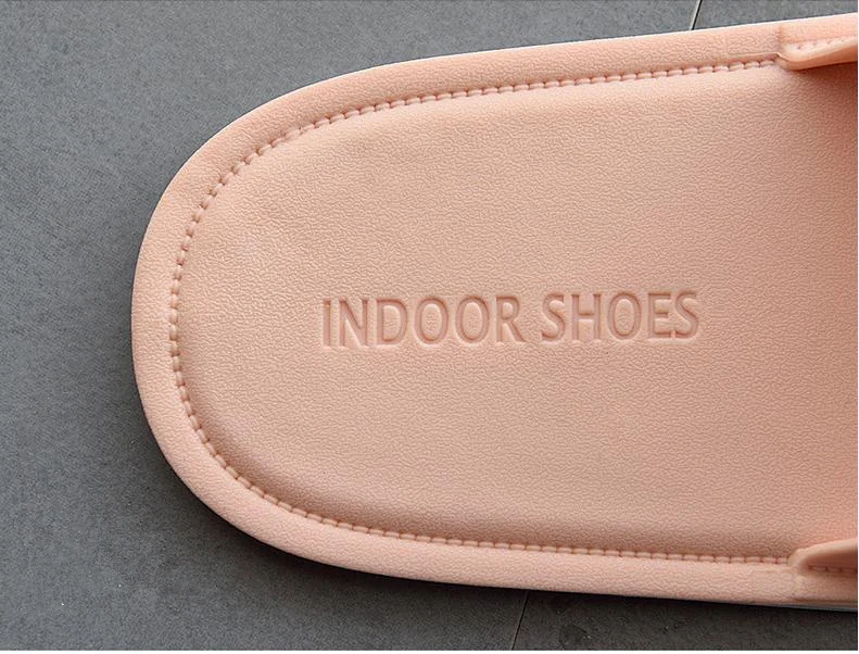 Summer Home Slippers Women Indoor Flat Shoes Solid Color Non-slip Lovers Bathroom Slipper Unisex Floor Slides SH021509