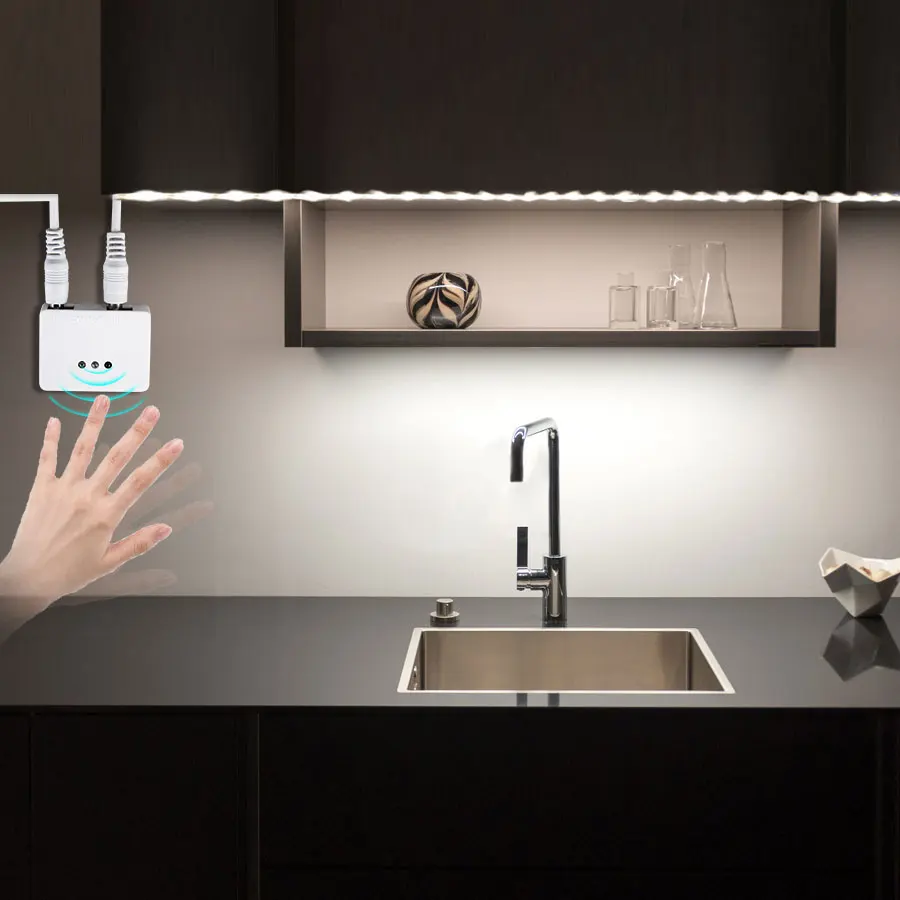 LED Strip Waterproof Hand Sweep Sensor Light For Under Kitchen Cabinets Bar Bedroom Closet Wardrobe Varredura De mao Luz | Лампы и