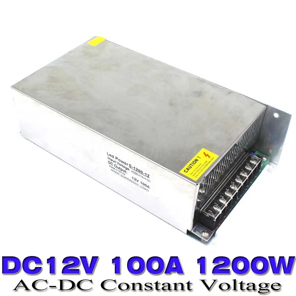 DC источник питания 12 В 1200 Вт ac dc преобразователь Светодиодный драйвер 220V110V AC DC12V