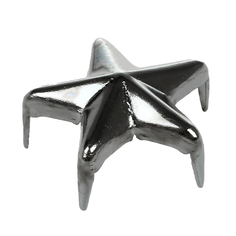 100 шт. серебряные заклепки в виде звезд гвоздики 9 мм Серебристые звездообразные