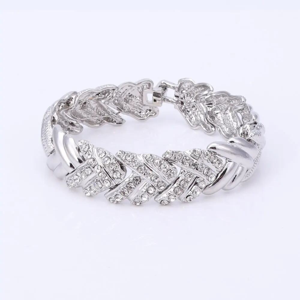 Модные комплекты ювелирных изделий из Дубая с серебряным покрытием большой