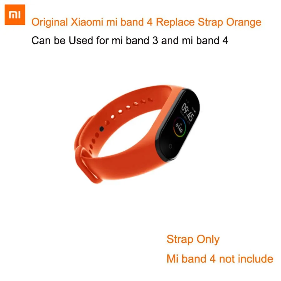 Xiaomi mi, ремешок 3 и 4, умный браслет, смарт-браслет, mi Band 3/4, сменный смарт-браслет, напульсники - Цвет: strap orange