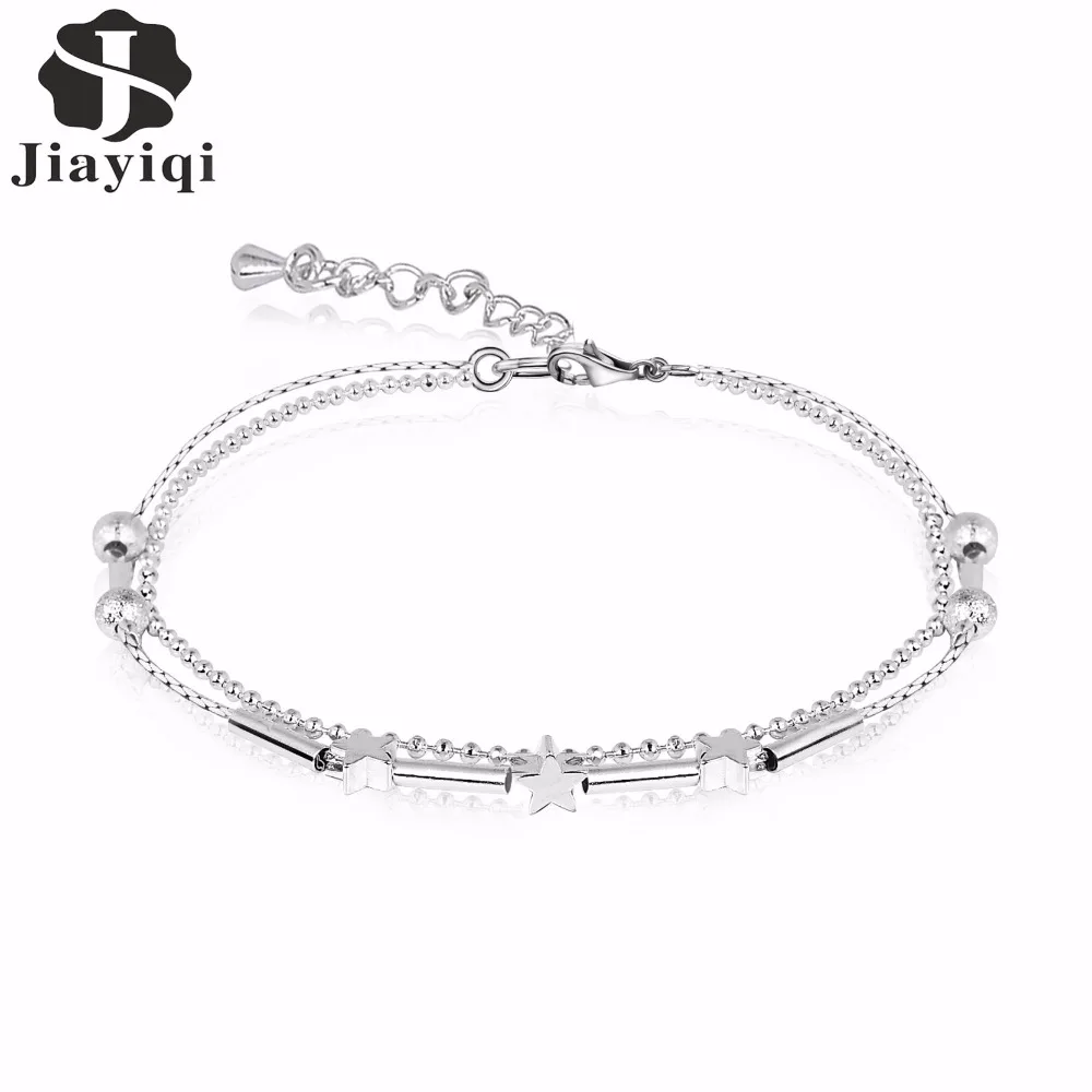2017 Женский Серебристый браслет на ногу в форме звезд лодыжку модные браслеты для