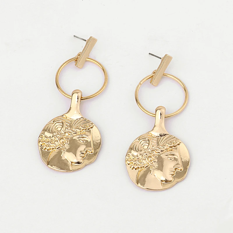 Металлические серьги-кольца Peri'sBox Boho для портрета женщин минималистичные