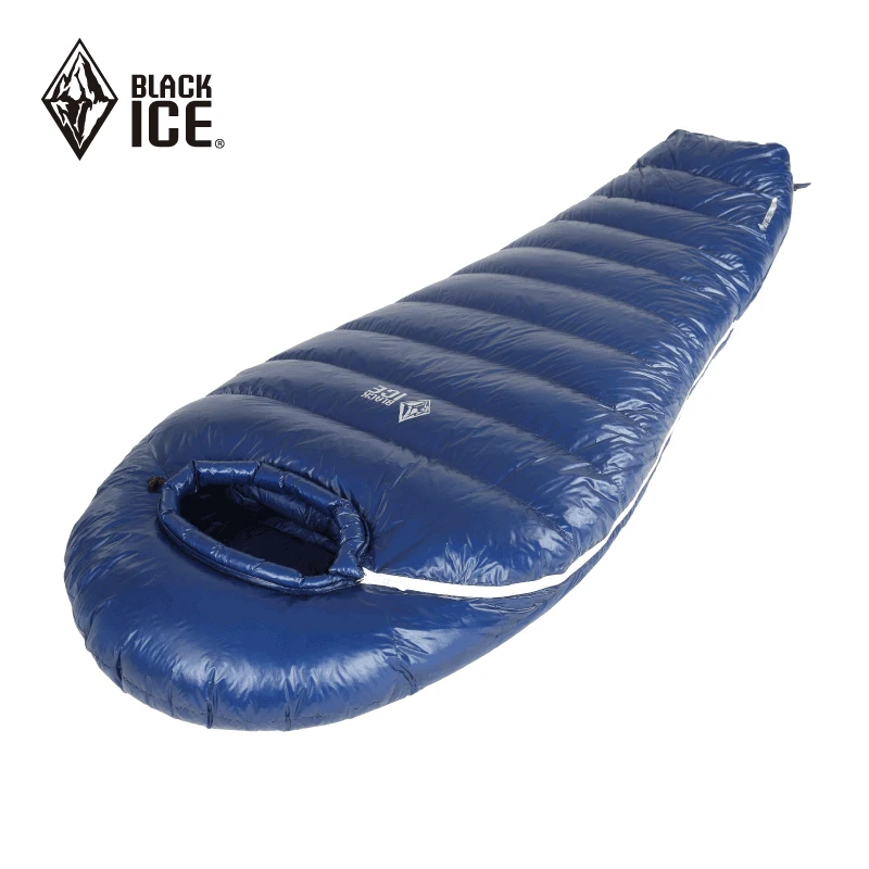 Черный лед Открытый Кемпинг 10 DC гусиный пух спальный мешок 90% FP700 Сверхлегкий