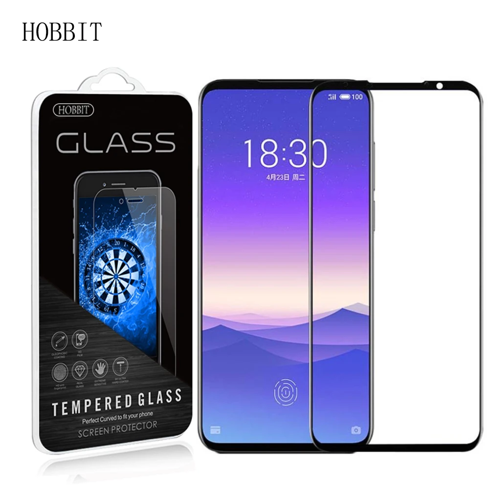 Защитное стекло для Meizu 16 s, Защитное стекло для экрана телефона 2.5D 9H 0,3 мм для MEIZU 16 S, закаленное черное стекло с полным покрытием