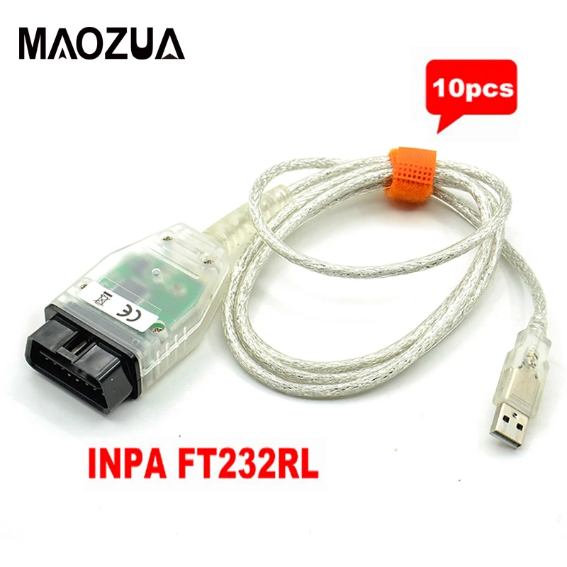 10 шт./лот FTDI FT232RL Super INPA K + DCAN подходит для BMW Автомобильный диагностический