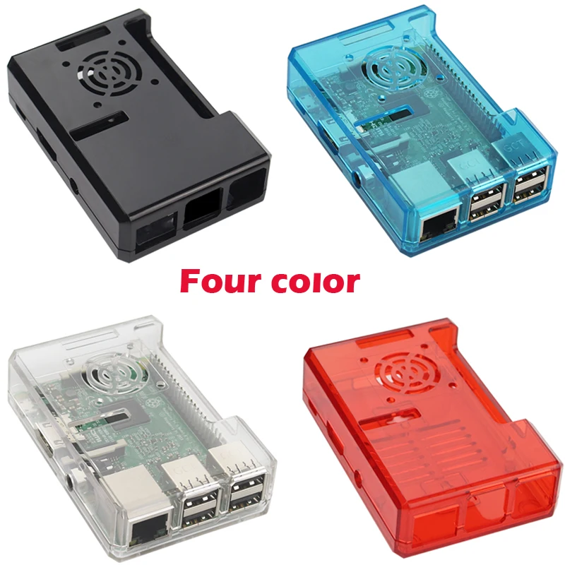 ABS случае широкий 40Pin GPIO порты и разъёмы + Поддержка вентиляторы установлен для