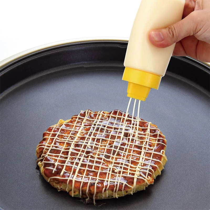 

4Hole 300ml Multi-purpose Salad Dressing Mayonnaise Squeeze Bottles Olive Oil Bottles with Cap Plastic Tools Kitchen Accessories
