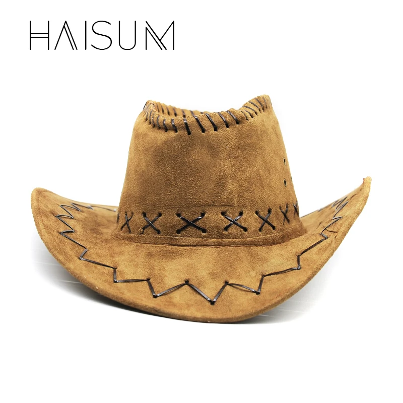 Модная однотонная ковбойская шляпа для взрослых Haisum мужчин и женщин