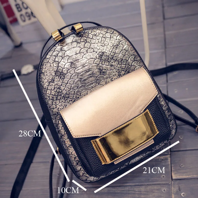 Женский рюкзак маленький Аллигатор из искусственной кожи под змеиную кожу
