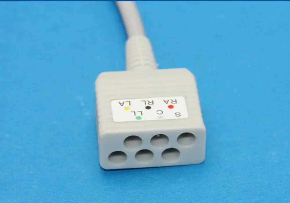 Колин 5 ЭКГ магистральный кабель для BP88 BP306 круглый 6pin AHA или IEC |