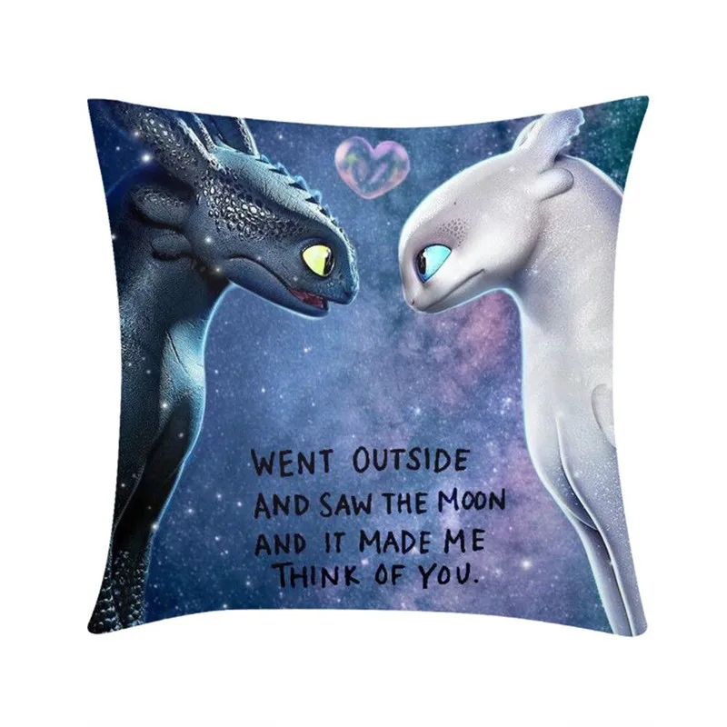 Наволочка Как приручить дракона ночной яростью 3D печать наволочки нетоксичные