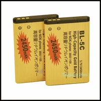 2pcslot golden bl 5c battery bl5c mobile phone battery for nokia 2610 2600 2300 6230 6630 1100 n70 n71 battery 5c bl5c