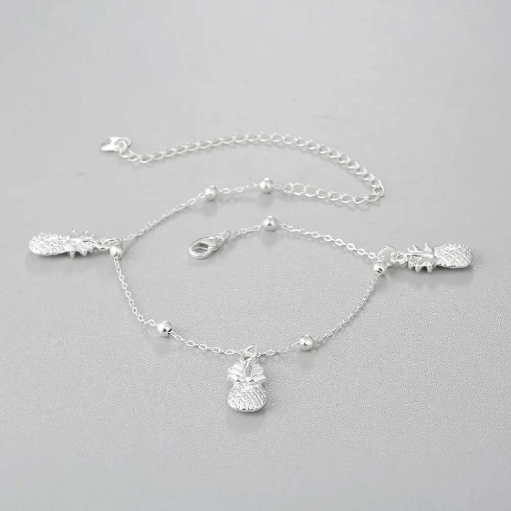 Женские ножные браслеты с ананасом летние пляжные завязками на лодыжках