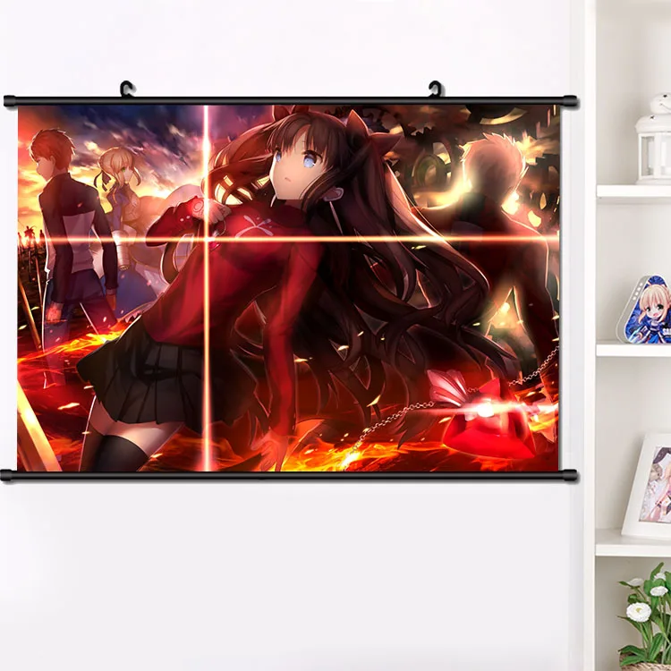 Японское аниме Fate/stay night tohsaka Rin сексуальный косплей стены прокрутки Фреска плакат настенный висящий плакат Otaku домашний декор сбор 40*60 см