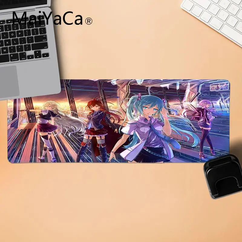 LockEdge 30X90cm MaiYaCa Красивая Аниме Хацунэ Мику Вокалоид уникальная настольная панель игра резиновый коврик для компьютерной мыши мышь прочный коврик для мыши на стол - Цвет: LockEdge 30X90cm