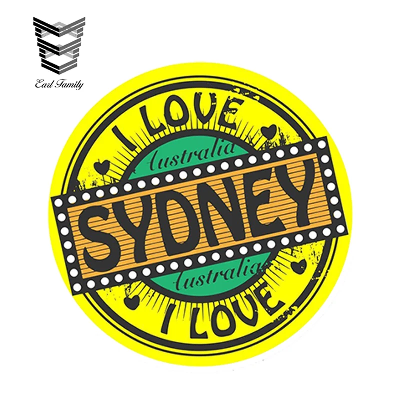 

EARLFAMILY 13cm x 13cm Car Styling Car Sticker Sydney Australia Vinyl Sticker Laptop Travel Luggage Decal Waterproof Accessories
