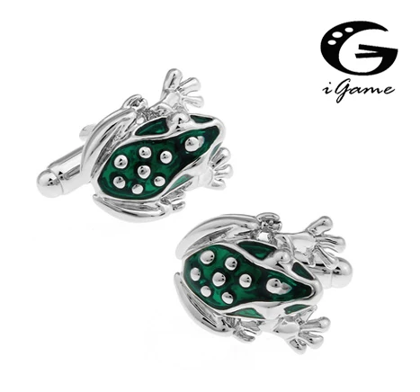 IGame Factory Supply запонки в форме лягушки для мужчин Уникальный Дизайн Лягушки