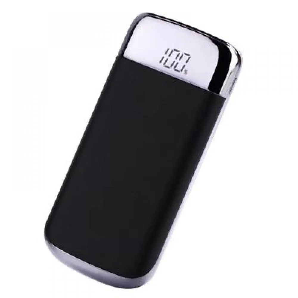 Black 20000 мАч Внешний аккумулятор, внешний аккумулятор, 2 USB LC, внешний аккумулятор, портативное зарядное устройство для мобильного телефона, для Xiaomi Mi, iphone 8, 18650 - Цвет: Black