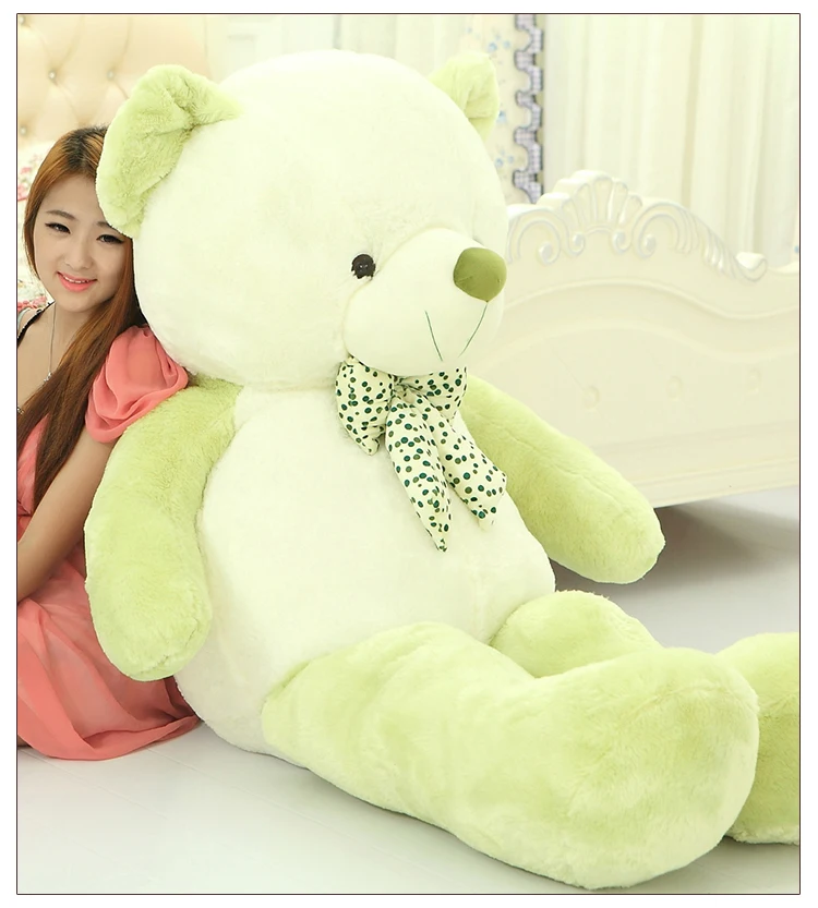 

big plush round eyes emerald green teddy bear toy huge bear doll gift about 160cm