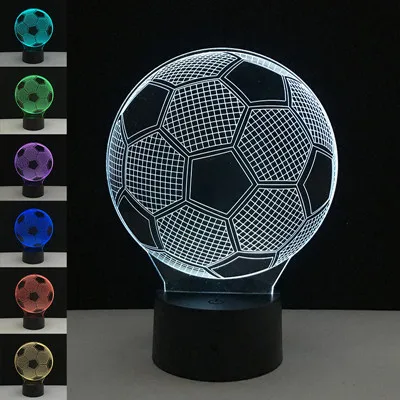 No control Football Детские игрушки светится в темноте 3D Визуальный иллюзионный светильник сердце любовь Эйфелева башня лампа для Хэллоуина Рождественский Декор подарки ко дню Святого Валентина - Цвет: No control Football