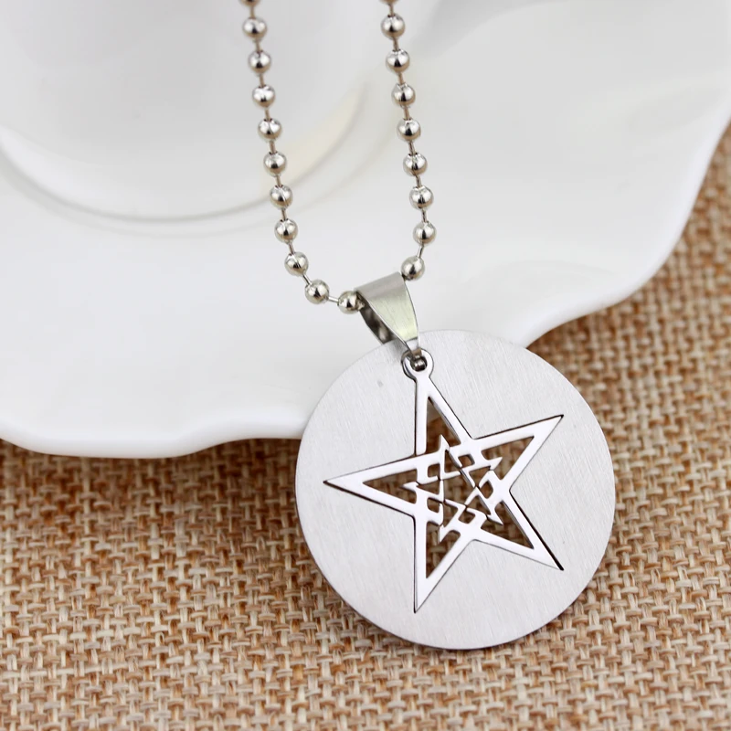 Dongsheng Сверхъестественное Цепочки и ожерелья Devils ловушка медальон с пентаклем