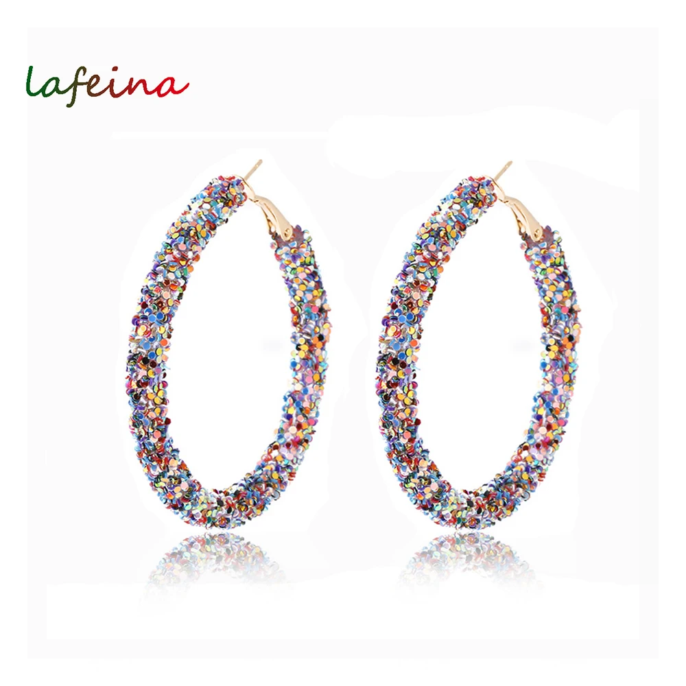 Новый дизайн модные очаровательные серьги кольца с австрийскими кристаллами