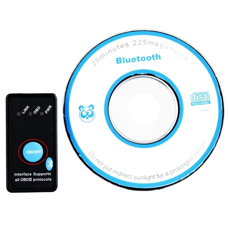 OBDII диагностический сканер Bluetooth V1.5 CAN ELM327 сканирующий инструмент проверка