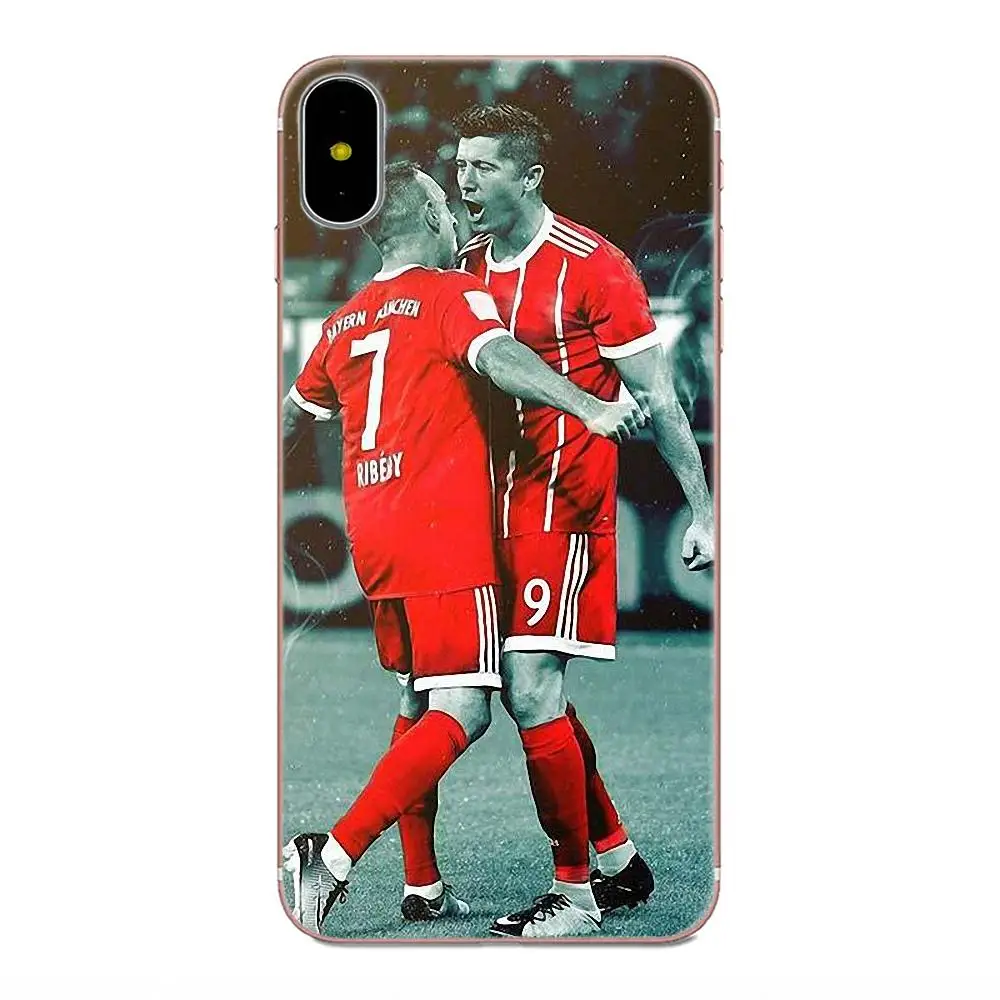 as picture Мягкий ТПУ Капа Чехол Футбол Lewandowski для Apple iPhone 4 4S 5 5C 5S SE 6 6S 7 8 Plus X XS Max XR - Цвет: as picture