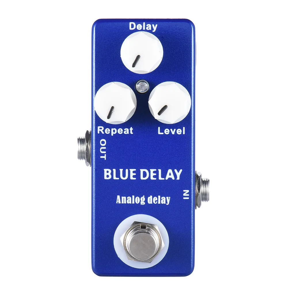 BLUE DELAY Moskyaudio мини гитарная педаль для звукового эффекта овердрайв, компрессор, искажения, хор, задержка, реверберации - Цвет: BLUE DELAY