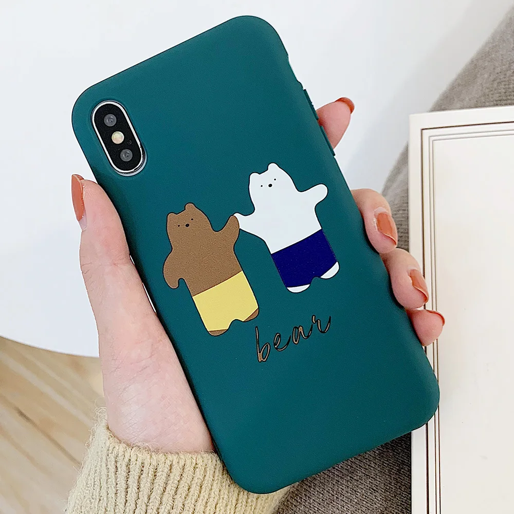 Чехол JONSNOW для телефона iPhone 7 8 Plus 6S 6 X XR XS Max Чехлы нашивки милых динозавров/медведь