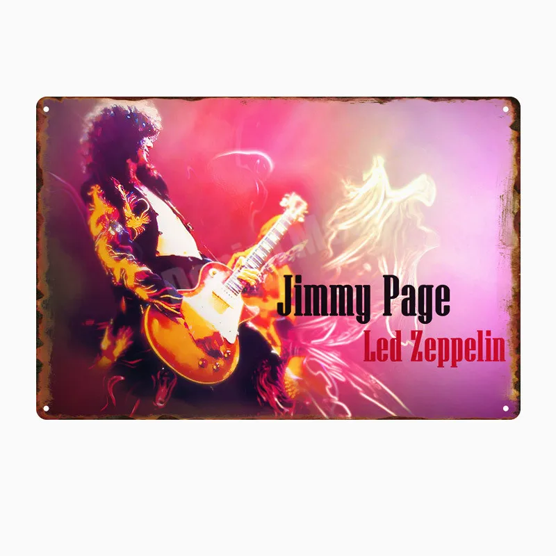 C Led Zeppelin табличка металлические пластины клуб бар кафе концерт Украшение Рок музыка Оловянная вывеска стены Искусство Плакат Винтаж Домашний Декор MN111 - Цвет: C