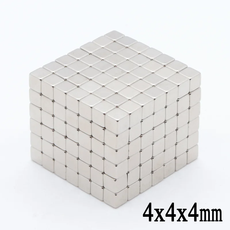 200 шт. 4x4x4 мм Мини маленький супер сильный 4*4*4 блока постоянный неодимовый магнит