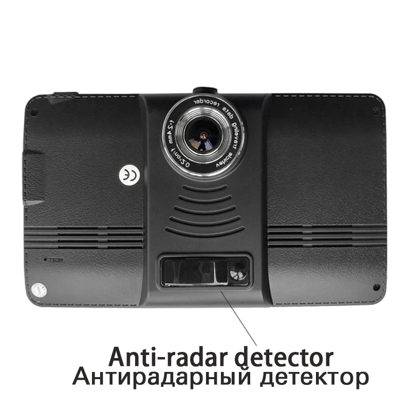 Pluseye 3 в 1 Автомобильный dvr антирадары gps навигации Android двойной объектив 7 дюймов