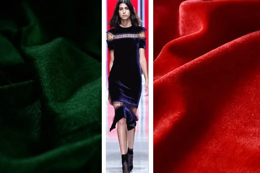 Вельветовая ткань в европейском стиле для вечернего платья Южная Корея плюшевая