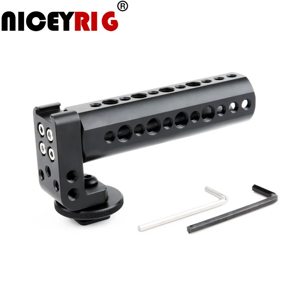 NICEYRIG ручка для камеры DSLR клетка захват 1/4 &quot3/8&quot с сыром Холодный башмак Sony Panasonic