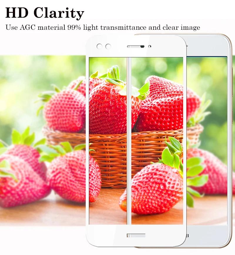 80 PCS/Lot Full Cover Tempered Glass Film For Huawei Enjoy 7/Y6 Pro/P9 Lite mini/Nova 2017 Screen Protector | Мобильные телефоны и