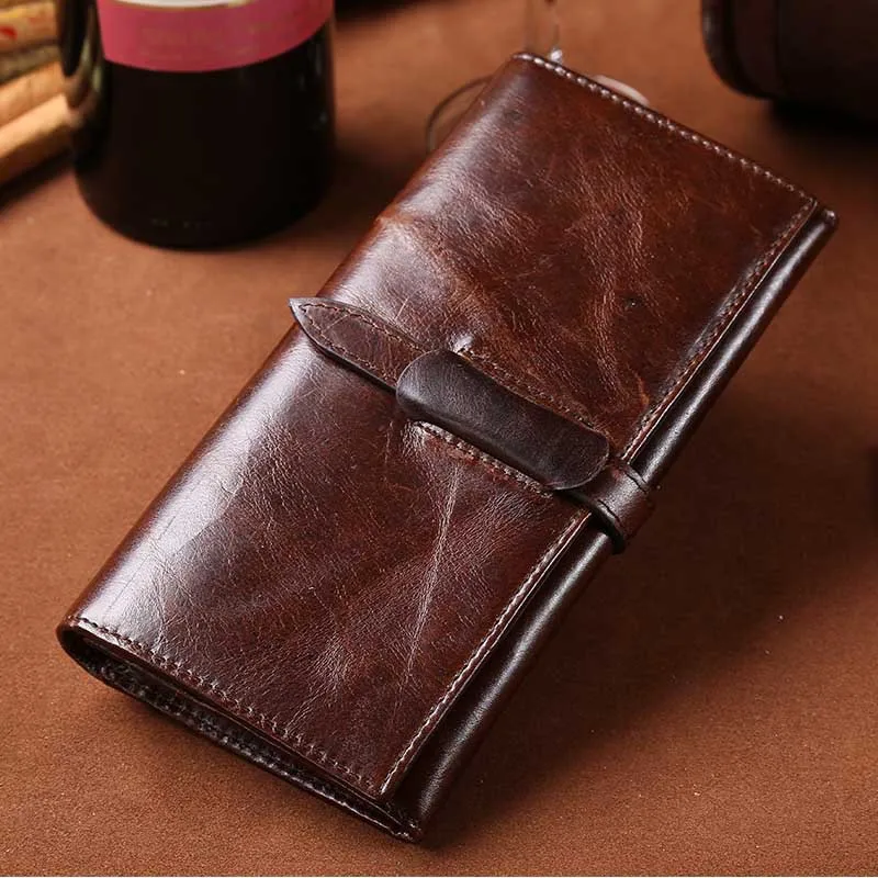 

Joyir genuine leathe men wallets High Quality Men Long Wallet Coin Purse Vintage Designer Male Wallets quality guarantee